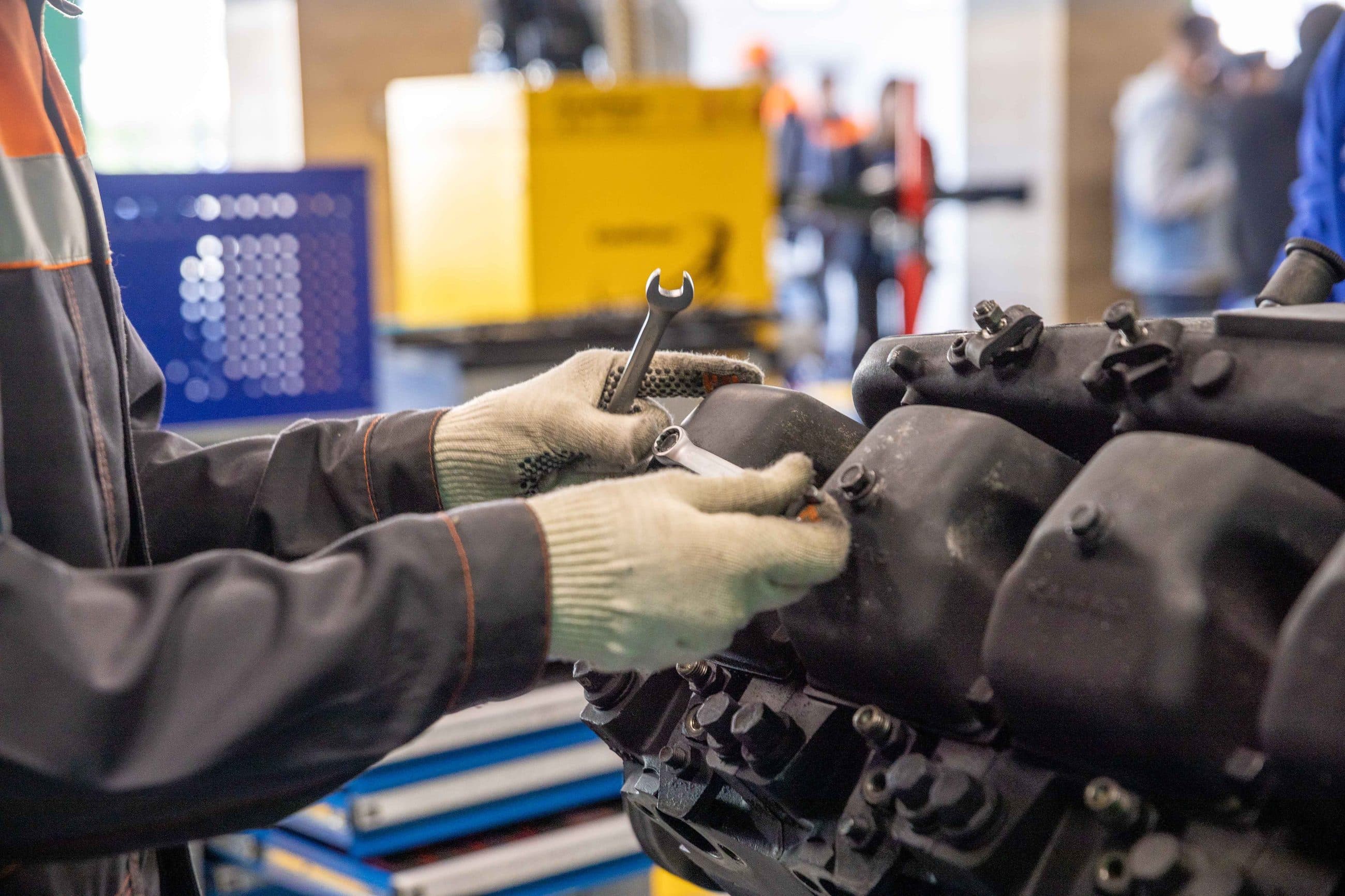 Equipment and tooling being handed over across a supply counter