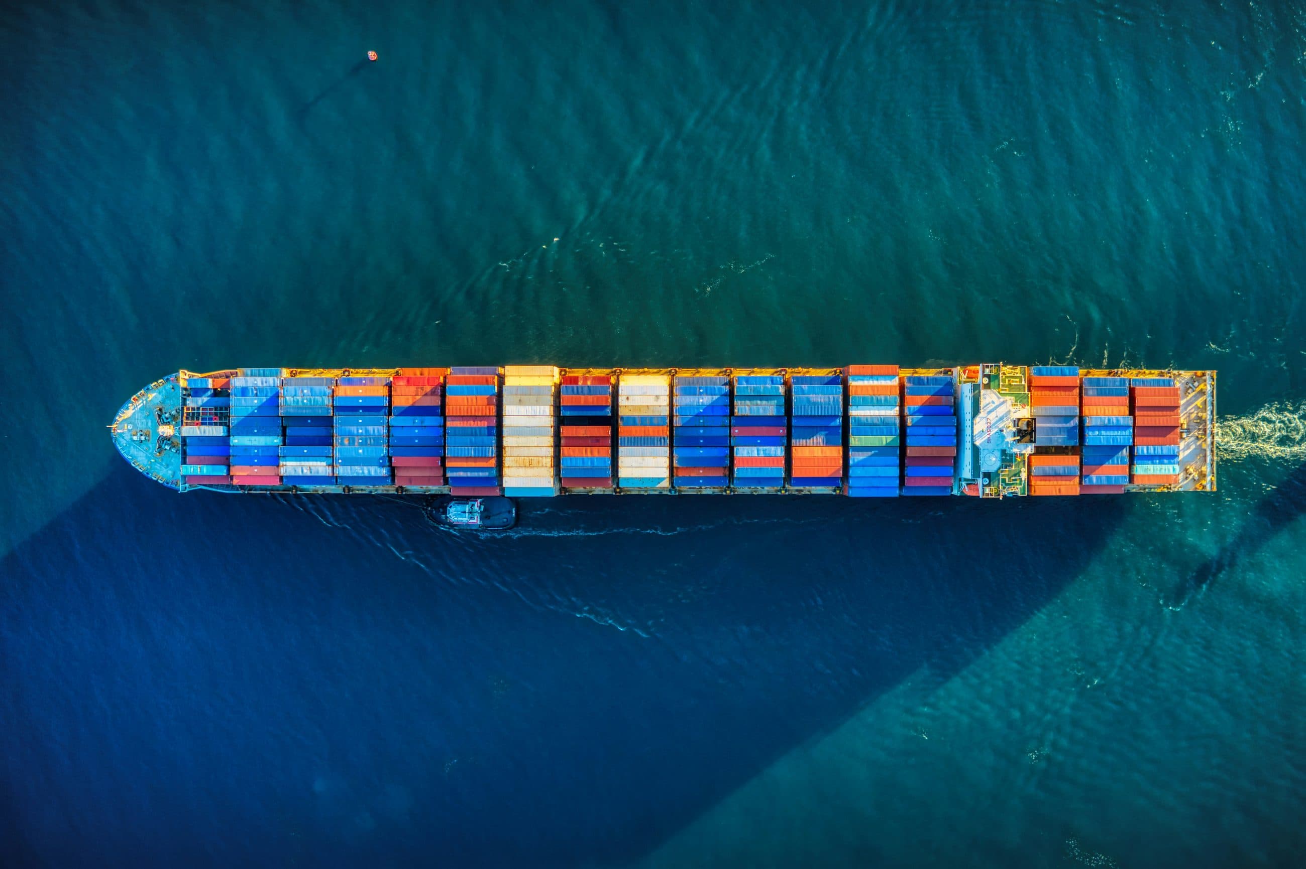 Container vessel underway, representing the wider supply chain